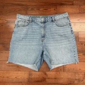 H&M High Rise Denim Shorts - Raw Hem